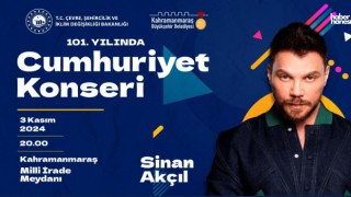Sinan Akçıl, Kahramanmaraş'ta Cumhuriyet Konseri ile Sahne Alacak