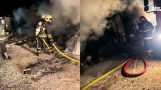 Kahramanmaraş’ta İşçi Konteynerinde Korkutan Yangın