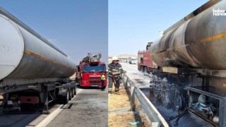 Kahramanmaraş’ta Seyir Halindeki Akaryakıt Tankerinde Yangın Çıktı!