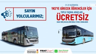 Kahramanmaraş’ta YKS’ye Girecek Öğrencilere Ücretsiz Toplu Taşıma