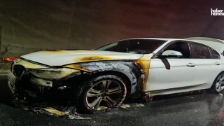 Kahramanmaraş'ta Seyir Halindeki Lüks Otomobil Alev Aldı
