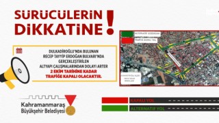 Kahramanmaraş’ta Recep Tayyip Erdoğan Bulvarı’nda Altyapı Çalışması