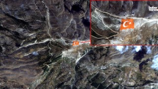 Göktürk-1’den Kahramanmaraş’a Selam: Dev Türk Bayrağı Uzaydan Görüldü