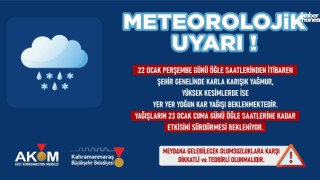 22 Ocak’ta Kahramanmaraş'ta Kar Yağışı Bekleniyor!