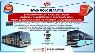 6 Şubat’ta Kapıçam Mezarlığı’na Ücretsiz Ulaşım Sağlanacak