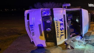 Kahramanmaraş’ta Korkutan Kaza! Servis Yan Yattı