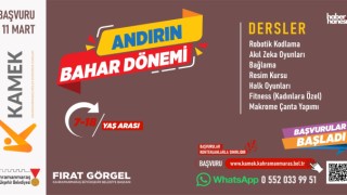 Andırın’da KAMEK Kurslarına Başvurular Başladı; 7 Branşta Ücretsiz Eğitim
