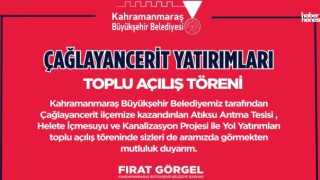 Çağlayancerit’e 854 Milyon TL’lik Yatırımın Toplu Açılışı Yapılacak