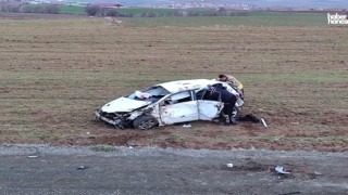 Kahramanmaraş Afşin’de otomobil takla attı: 2 yaralı