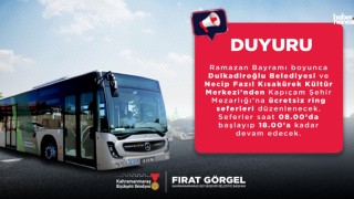 Kahramanmaraş Büyükşehir’den Bayramda Şehir Merkezinden Kapıçam Mezarlığı’na Ücretsiz Toplu Taşıma