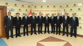 Başkan Görgel ve Kirişci’den KSÜ Rektörü Okumuş’a Hayırlı Olsun Ziyareti