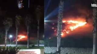 Kahramanmaraş Kalesi’nde Korkutan Gece! Alevler Tarihi Surlara Yaklaştı