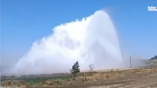 Kahramanmaraş Afşin'de Ana Sulama Hattı Üçüncü Kez Patladı! Tonlarca Su Çevreye Yayıldı