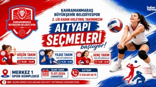 Kahramanmaraş Büyükşehir’in Kadın Voleybol Takımı Altyapı Seçmeleri İçin Başvurular Başladı