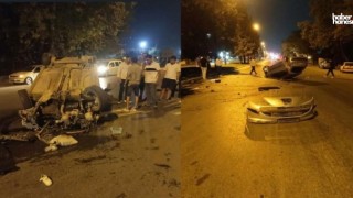 Kahramanmaraş’ta takla atan otomobil kullanılamaz hale geldi
