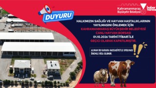 Kahramanmaraş'ta Canlı Hayvan Borsası Geçici Olarak Hizmete Kapatıldı