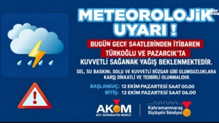 Kahramanmaraş’ta İki İlçe İçin Kuvvetli Sağanak Uyarısı!