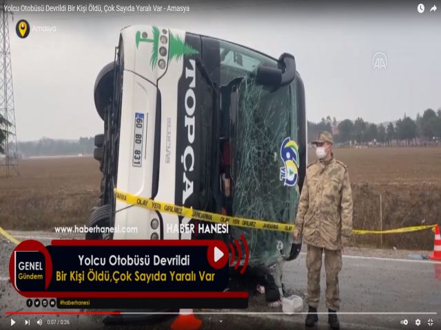 Yolcu Otobüsü Devrildi Bir Kişi Öldü, Çok Sayıda Yaralı Var