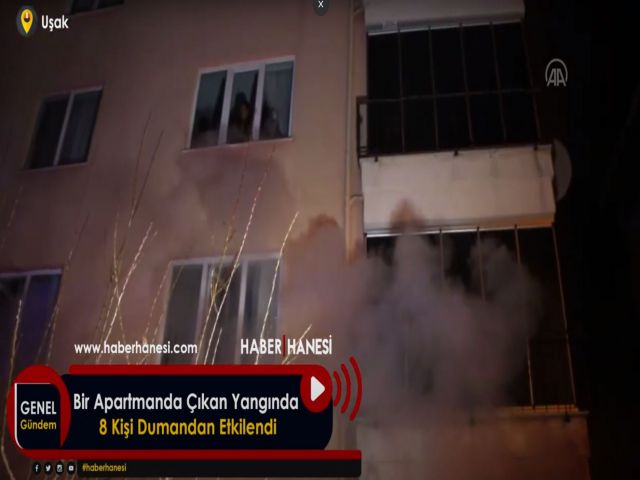 Bir Apartmanda Çıkan Yangında 8 Kişi Dumandan Etkilendi
