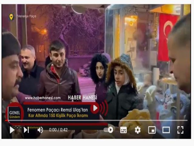 Kahramanmaraş'ta Karlı Havada Kelle Paça İkramı