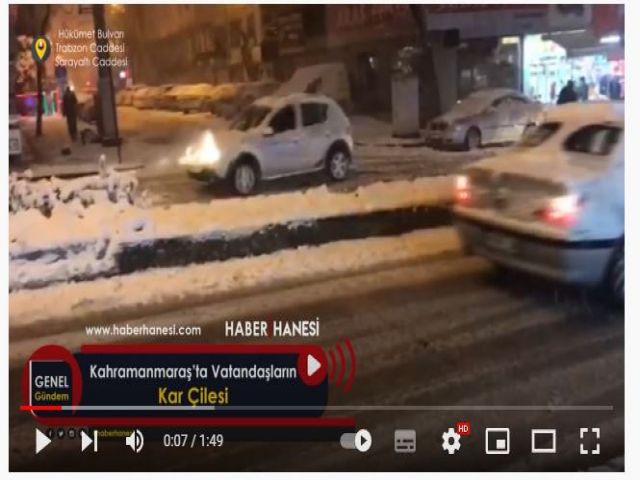 Kahramanmaraş’ta Vatandaşların Kar Çilesi