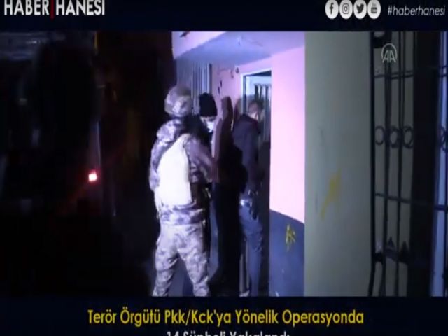 Terör Örgütü Pkk/Kck'ya Yönelik Operasyonda 14 Şüpheli Yakalandı